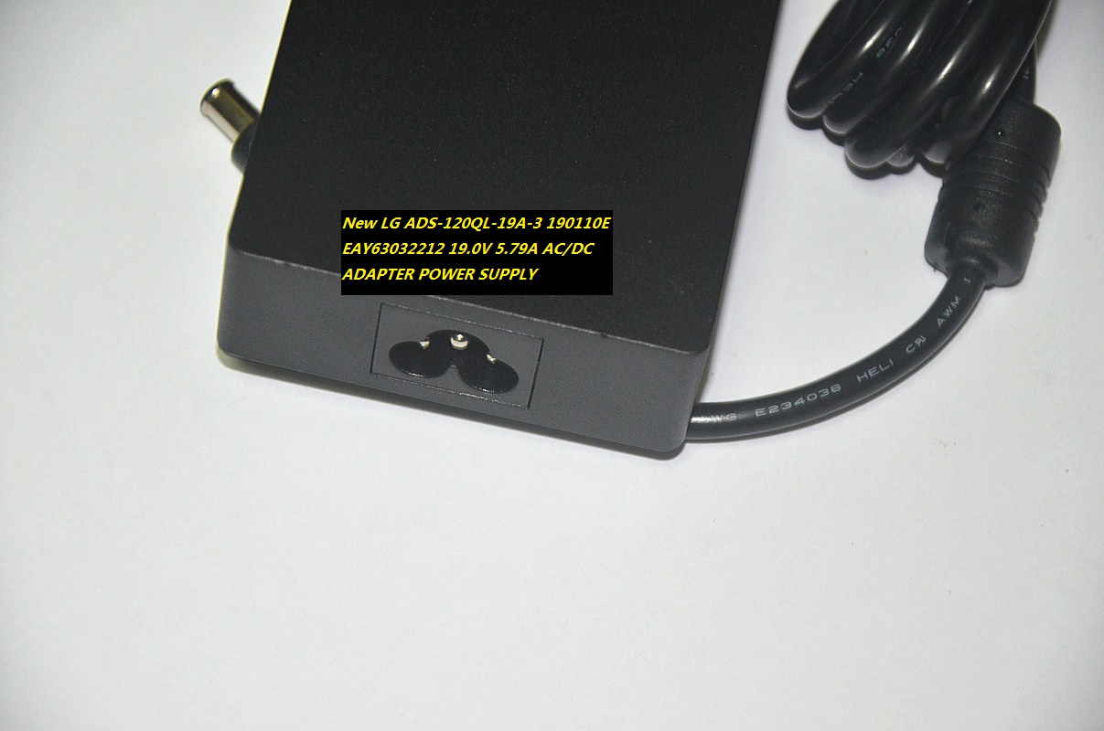 New LG ADS-120QL-19A-3 190110E EAY63032212 19.0V 5.79A AC/DC ADAPTER POWER SUPPLY